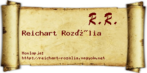 Reichart Rozália névjegykártya